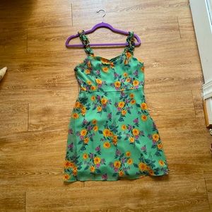 Cute summ dress. NOrdstrom. Fun color and cute straps. Lined - not see through